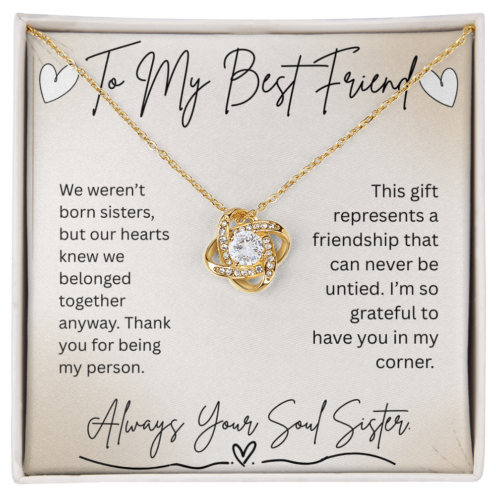 Love Knot Friendship Necklace – Best Friend Gift - Golden Willow Emporium