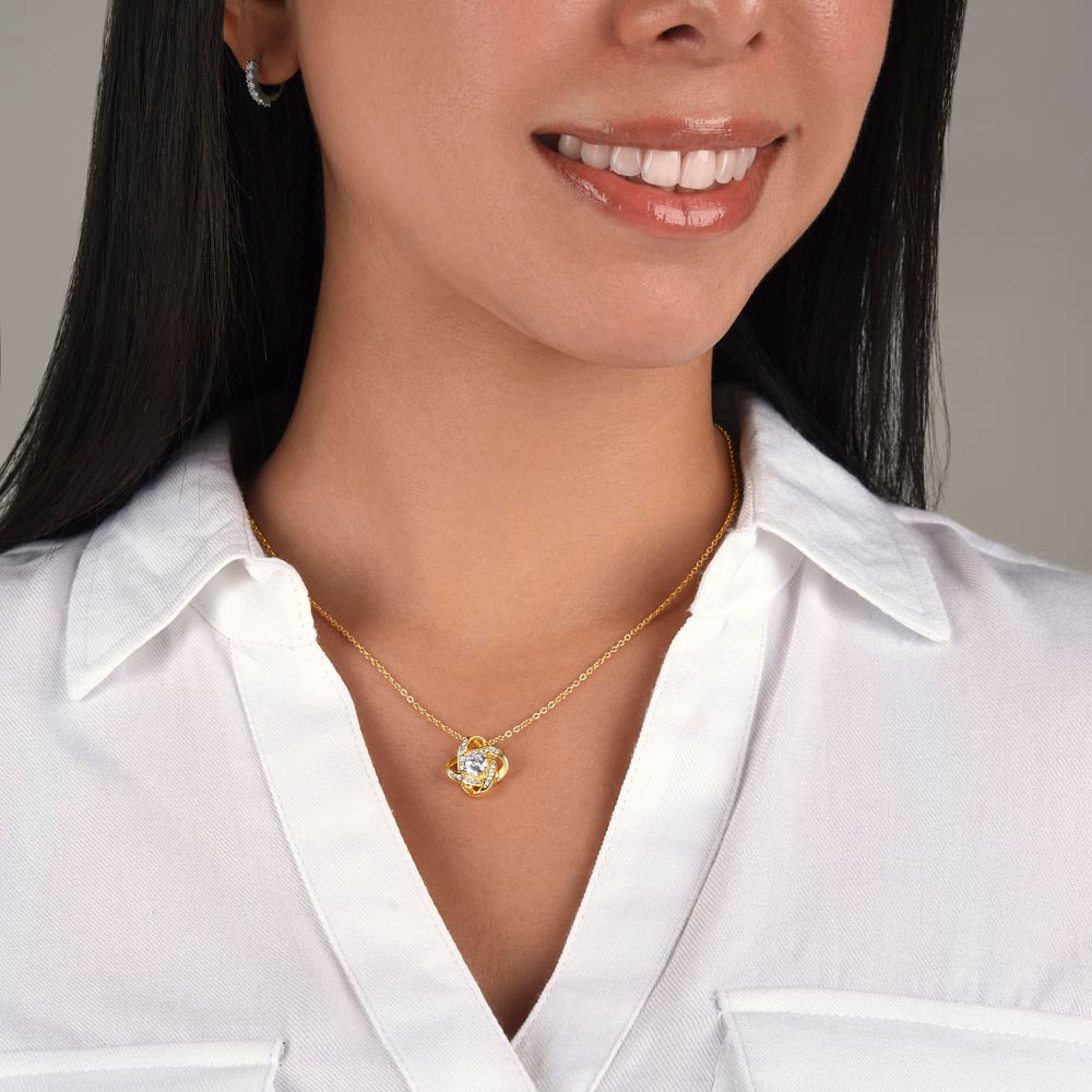 Love Knot Necklace from Dad to Daughter – Heartfelt Gift - Golden Willow Emporium