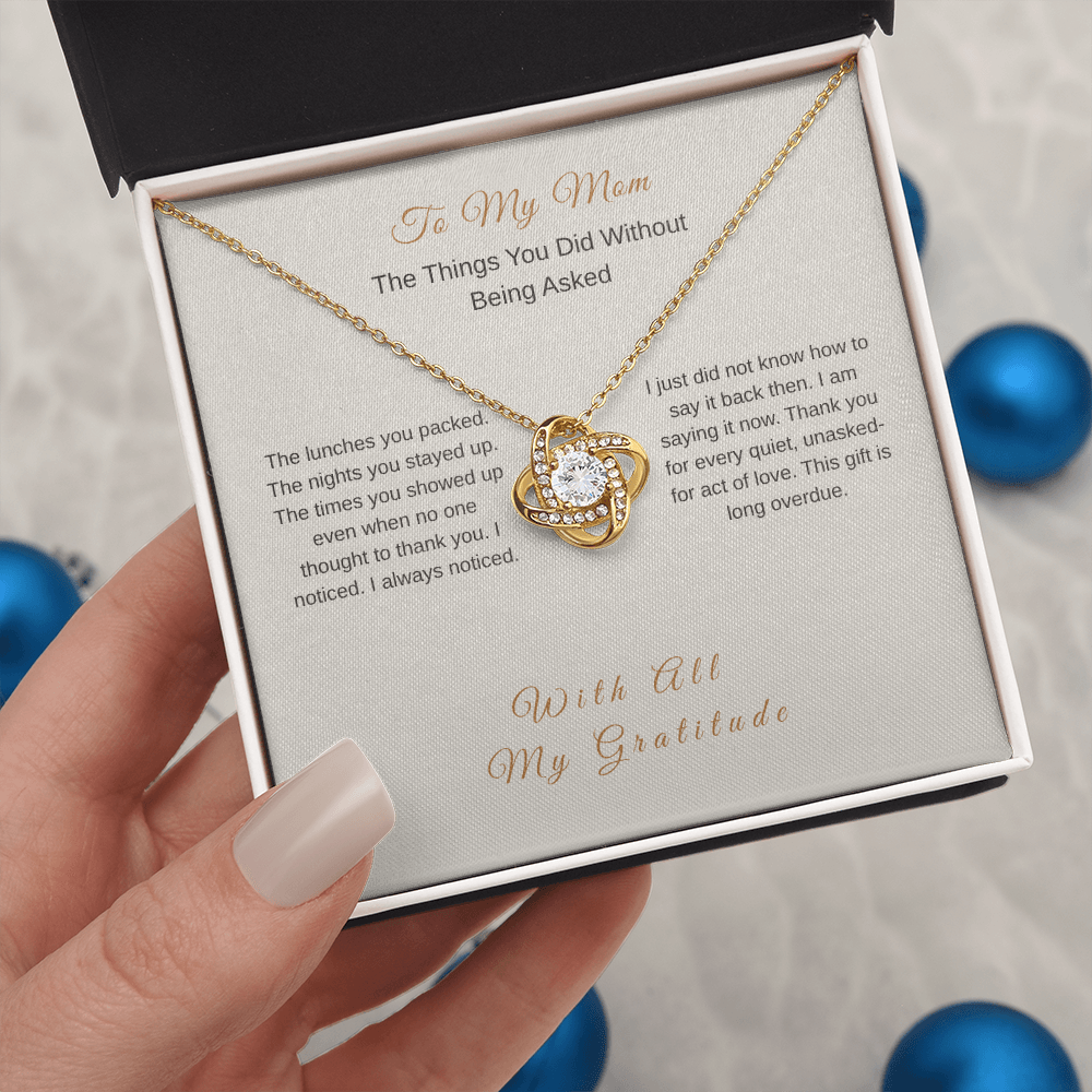 Thank You Necklace for Mom – Deep Gratitude Gift - Golden Willow Emporium