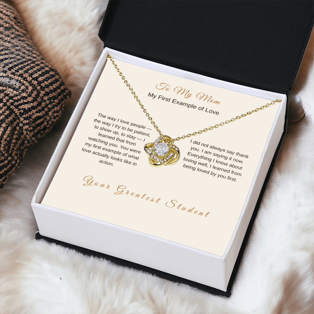 My First Example of Love Necklace for Mom – Emotional Gift from Son - Golden Willow Emporium