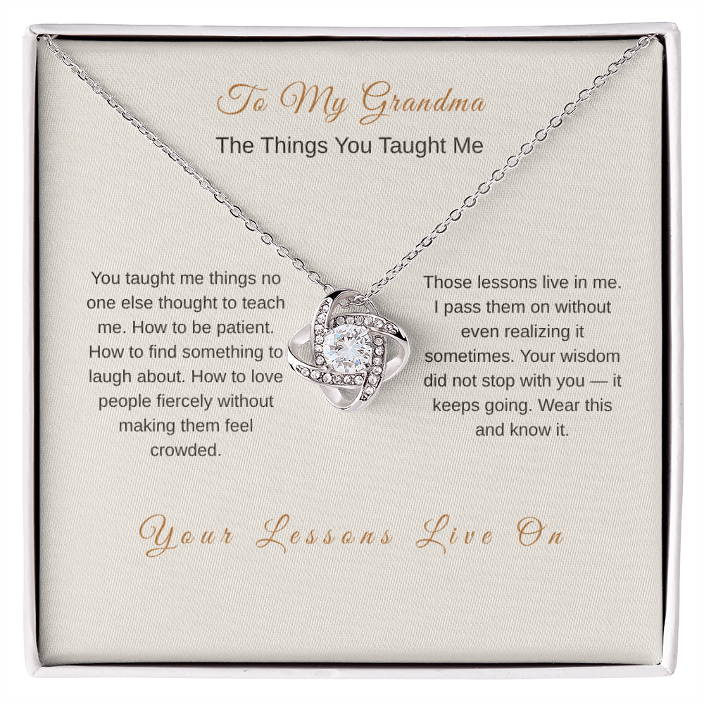 Grandma Necklace – The Lessons You Taught Me Meaningful Gift - Golden Willow Emporium