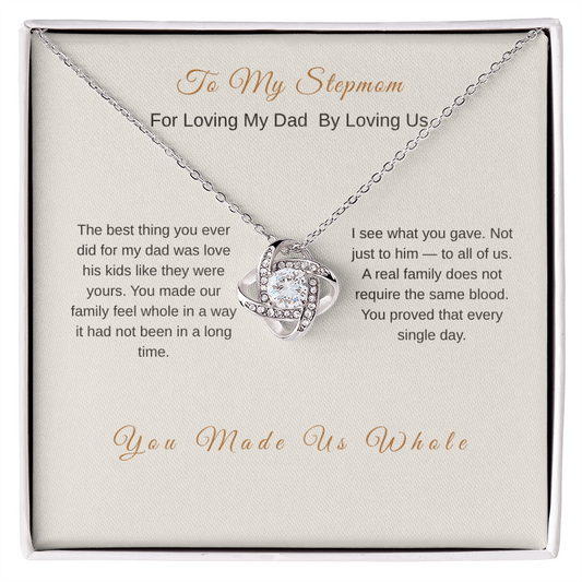 You Made Us Whole Necklace for Stepmom – Blended Family Gift - Golden Willow Emporium