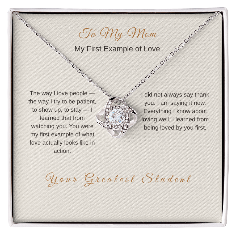 My First Example of Love Necklace for Mom – Emotional Gift from Son - Golden Willow Emporium