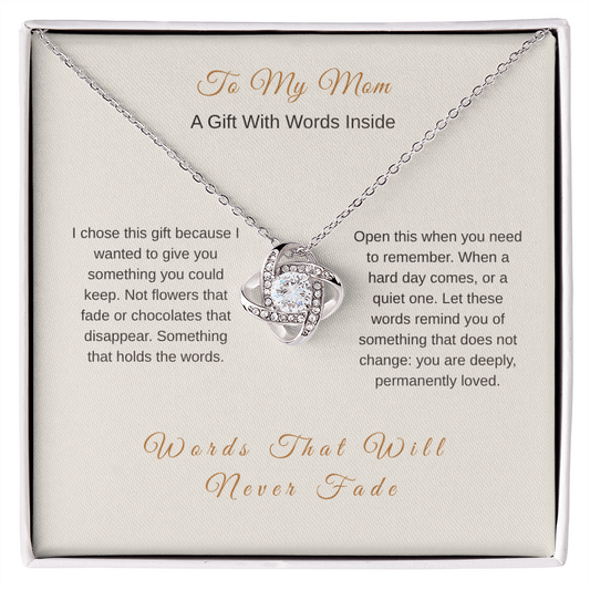 A Gift That Lasts Necklace for Mom – Meaningful Mother's Day Gift