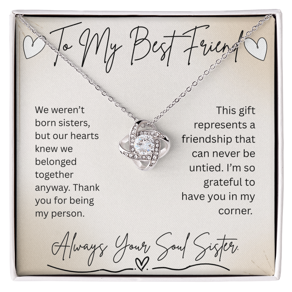 Love Knot Friendship Necklace – Best Friend Gift - Golden Willow Emporium