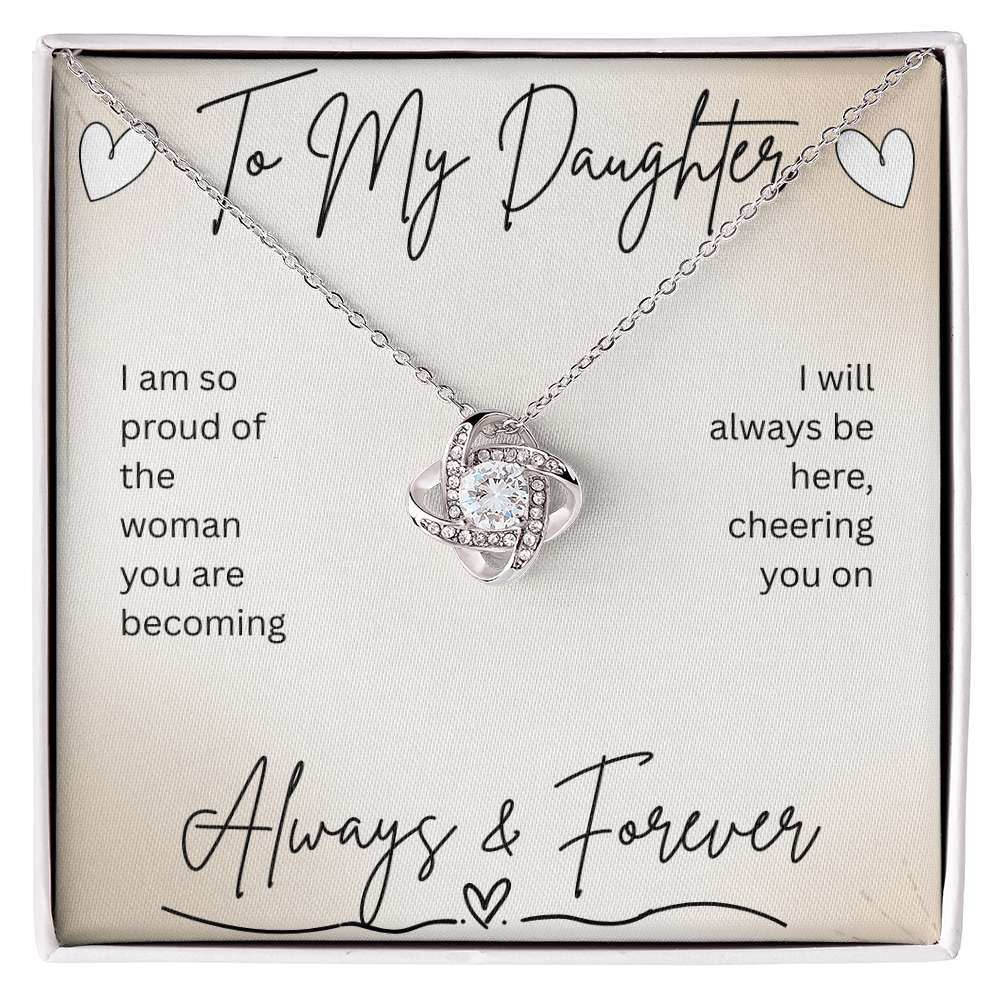 Love Knot Necklace Gift From Dad to Daughter – Golden Willow Emporium