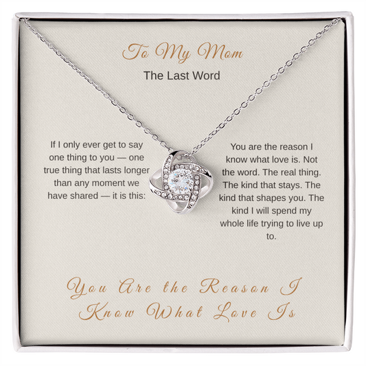 You Taught Me Love Necklace – Deep Emotional Gift for Mom - Golden Willow Emporium