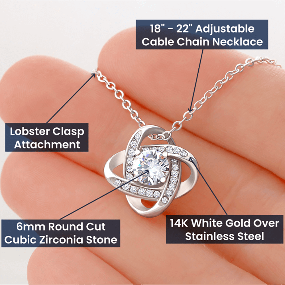 Love Knot Necklace from Dad to Daughter – Capability Gift - Golden Willow Emporium