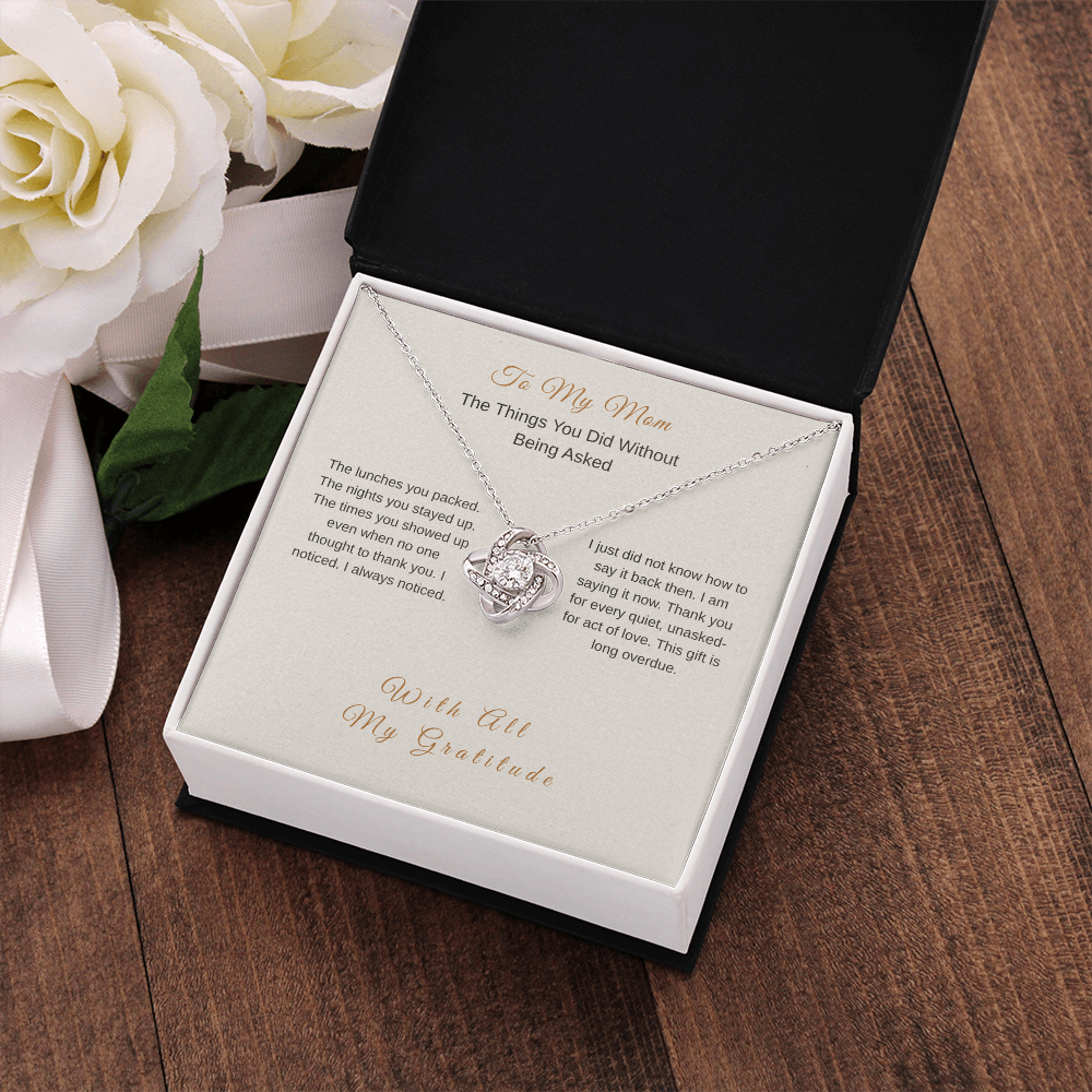 Thank You Necklace for Mom – Deep Gratitude Gift - Golden Willow Emporium