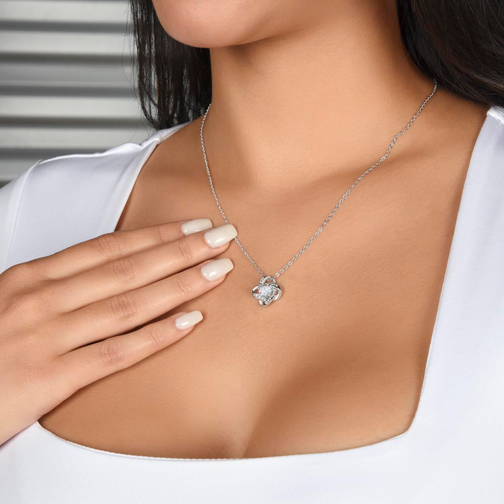 Love Knot Necklace from Dad to Daughter – Capability Gift - Golden Willow Emporium