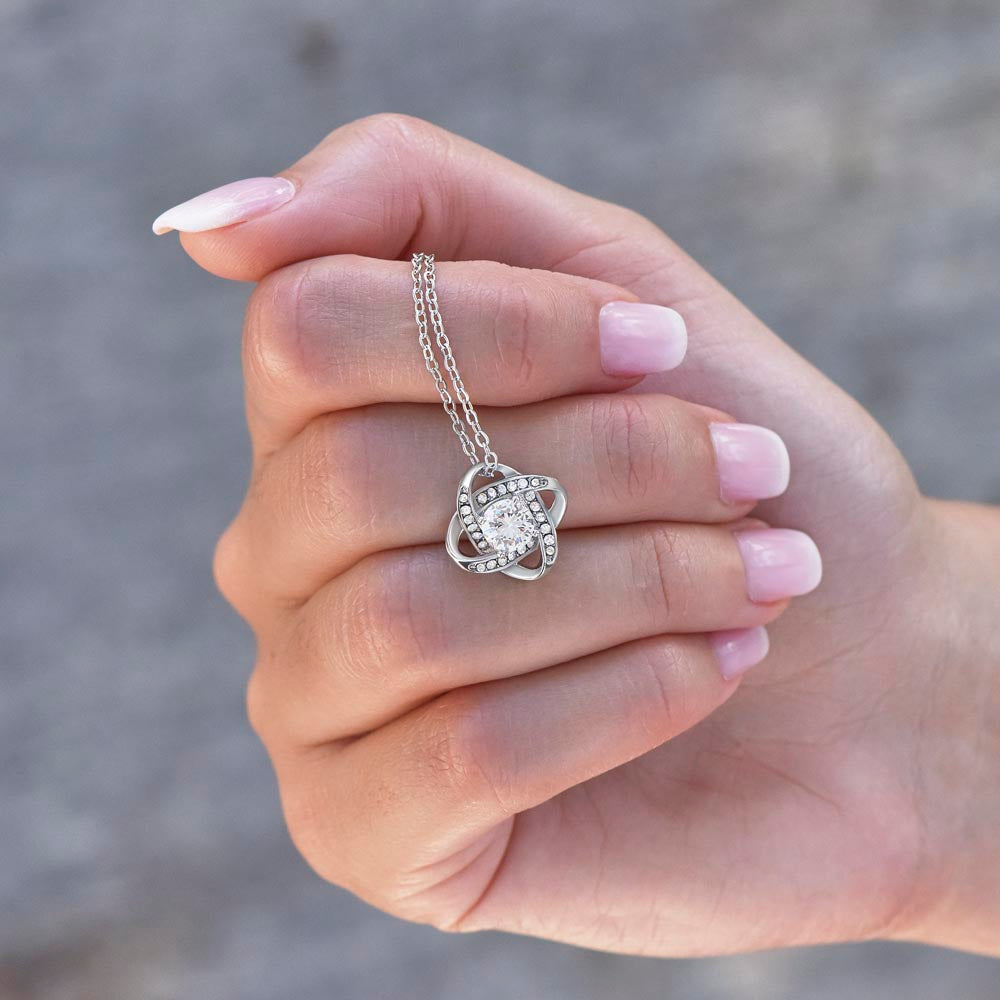 First Mother's Day Love Knot Necklace – New Mom Gift from Husband - Golden Willow Emporium