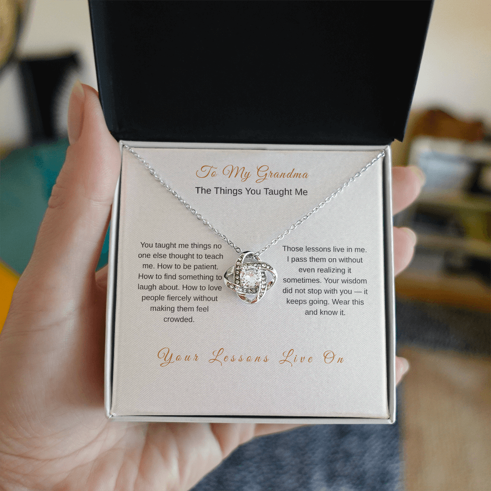 Grandma Necklace – The Lessons You Taught Me Meaningful Gift - Golden Willow Emporium