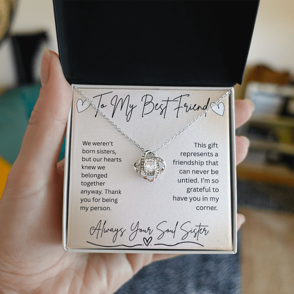 Love Knot Friendship Necklace – Best Friend Gift - Golden Willow Emporium