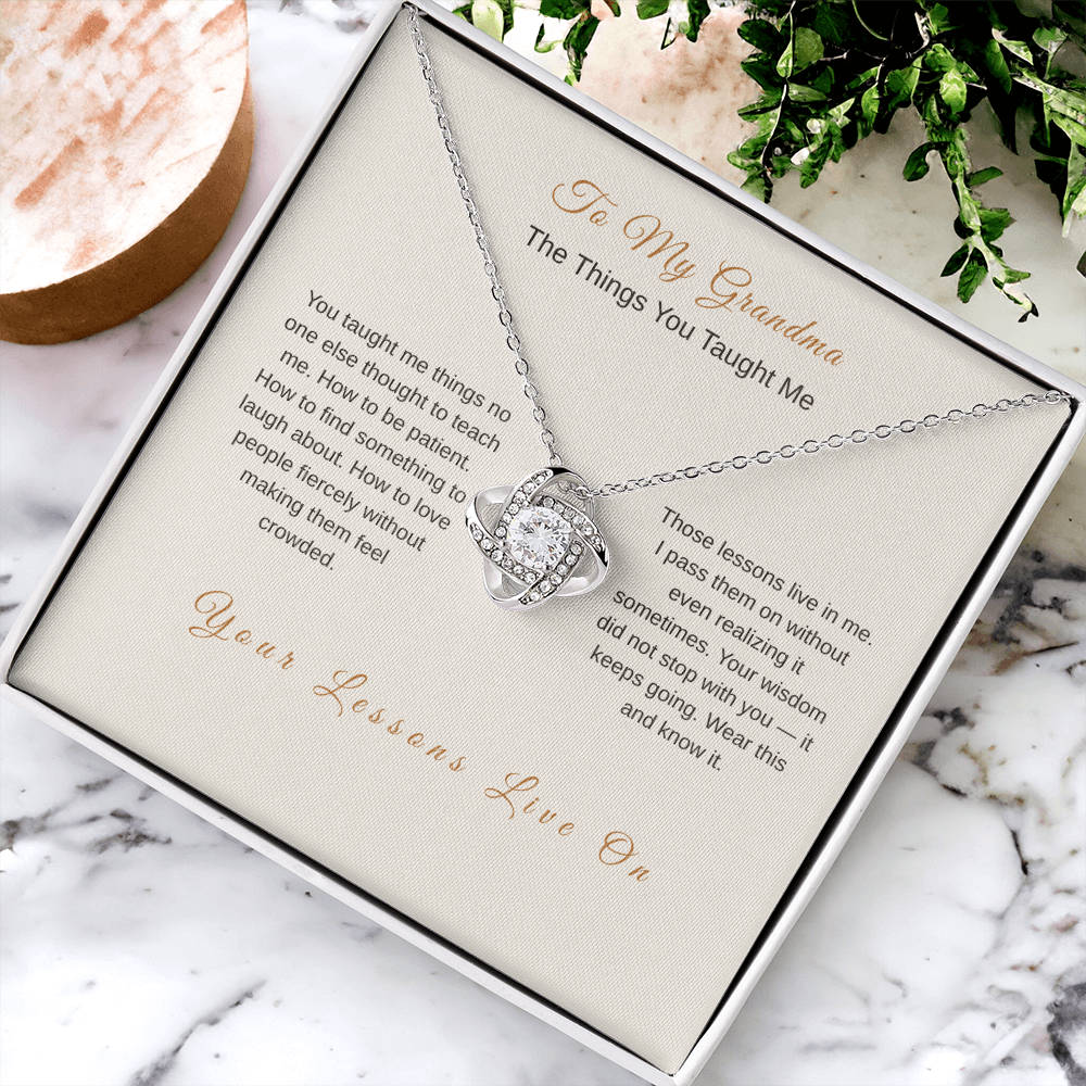 Grandma Necklace – The Lessons You Taught Me Meaningful Gift - Golden Willow Emporium
