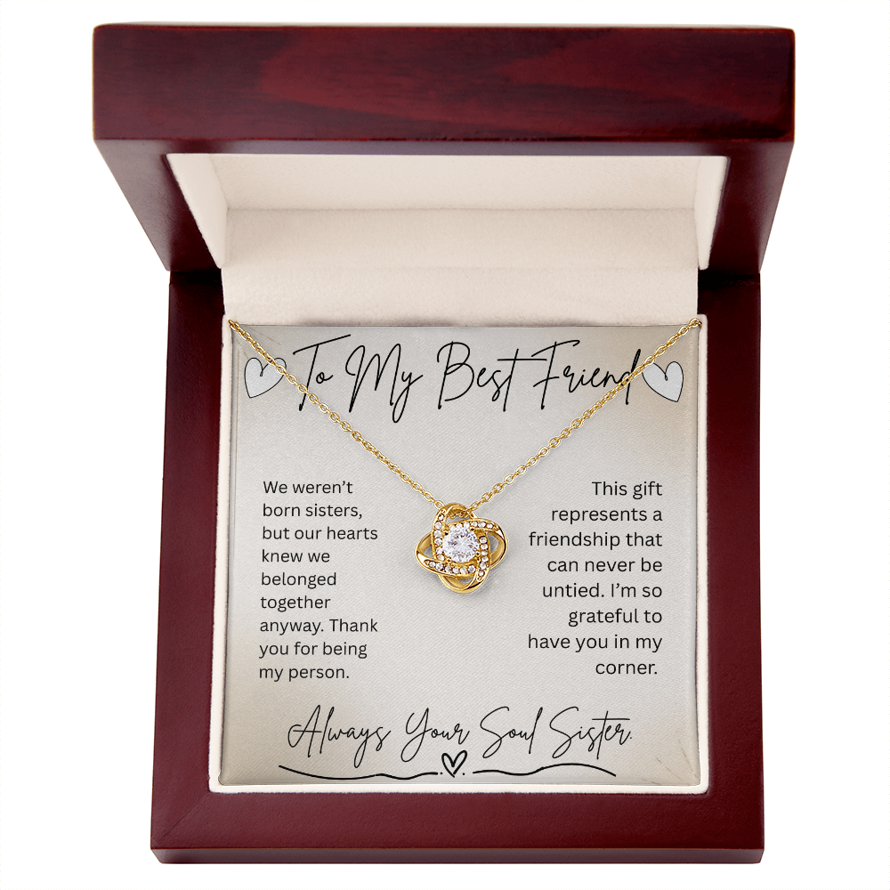 Love Knot Friendship Necklace – Best Friend Gift - Golden Willow Emporium