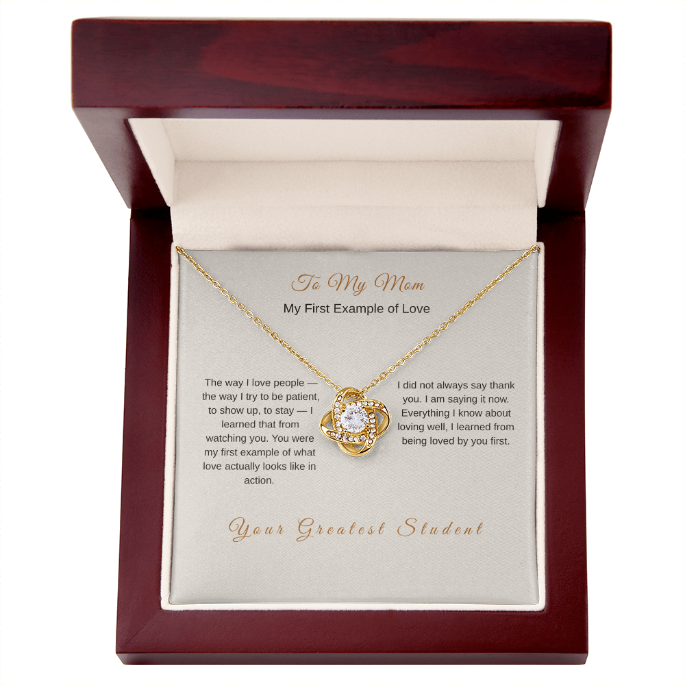 My First Example of Love Necklace for Mom – Emotional Gift from Son - Golden Willow Emporium
