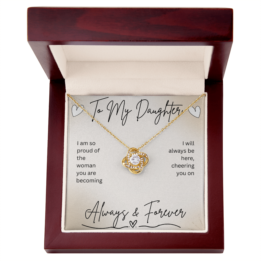 Love Knot Necklace Gift From Dad to Daughter – Golden Willow Emporium