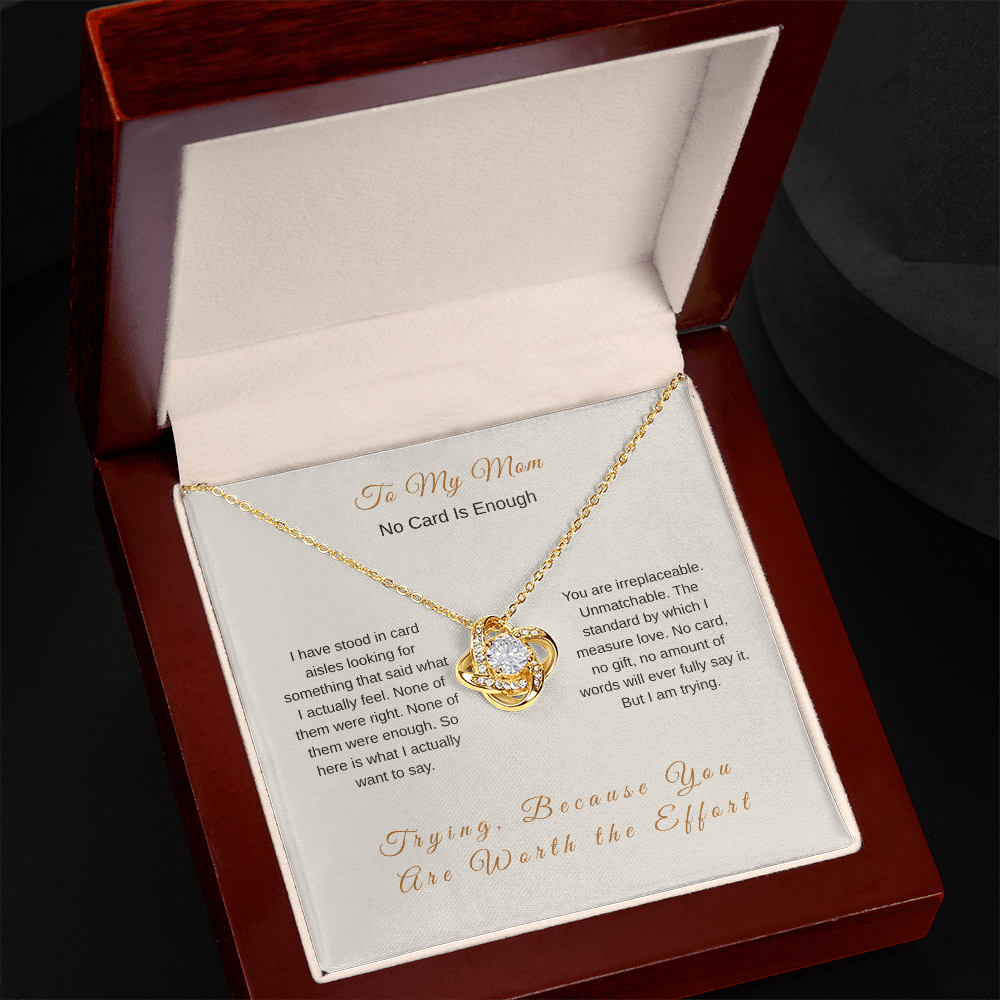 No Card Is Enough Necklace – Emotional Mother's Day Gift for Mom - Golden Willow Emporium