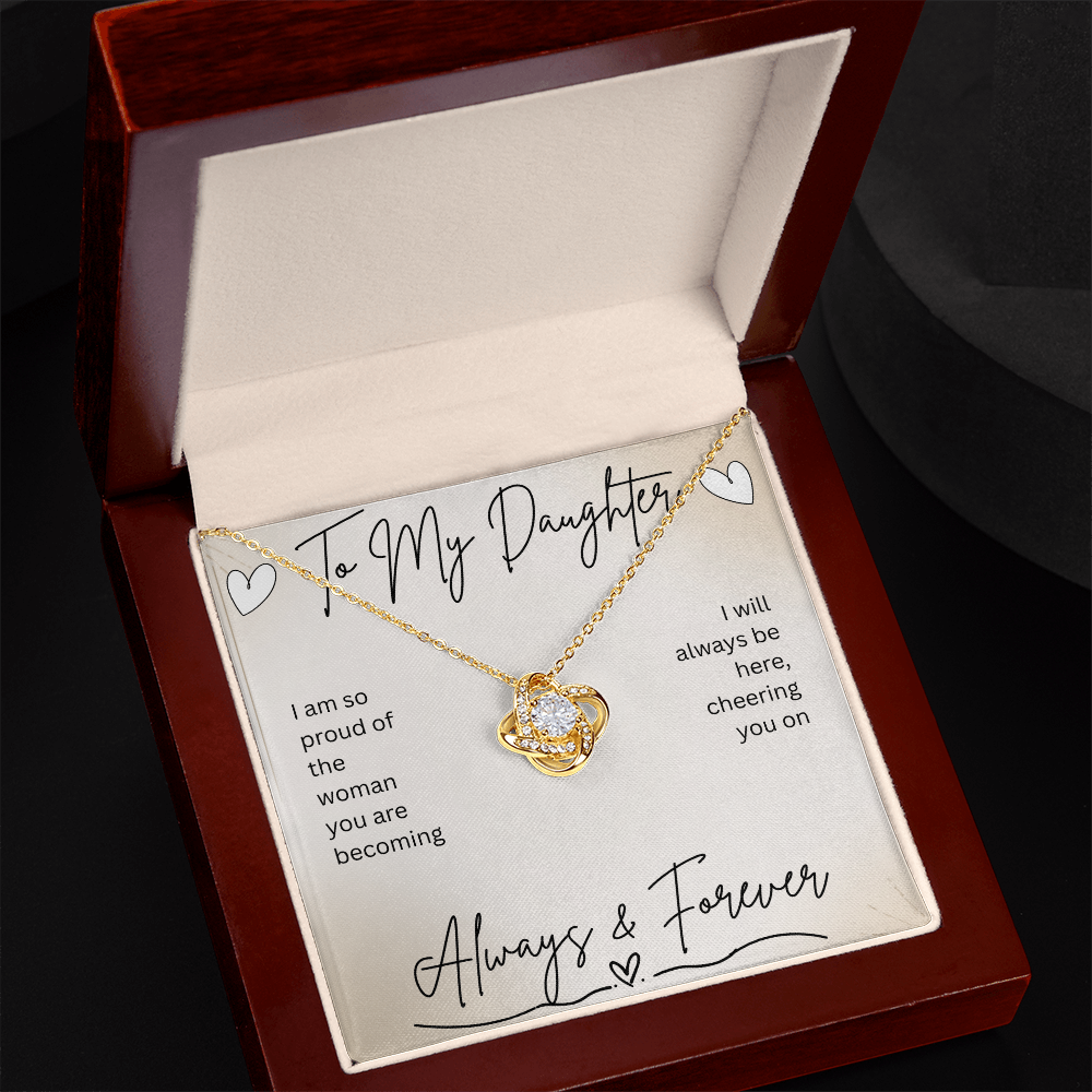 Love Knot Necklace Gift From Dad to Daughter – Golden Willow Emporium