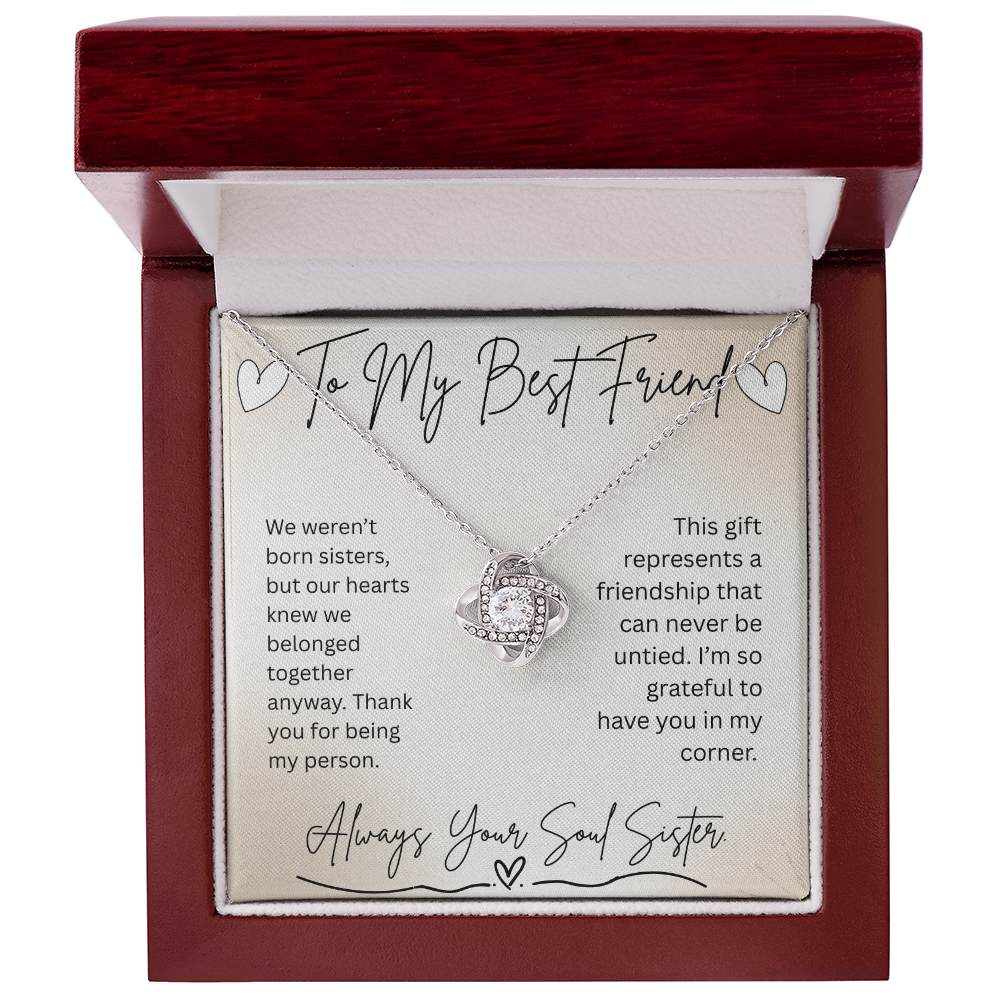 Love Knot Friendship Necklace – Best Friend Gift - Golden Willow Emporium