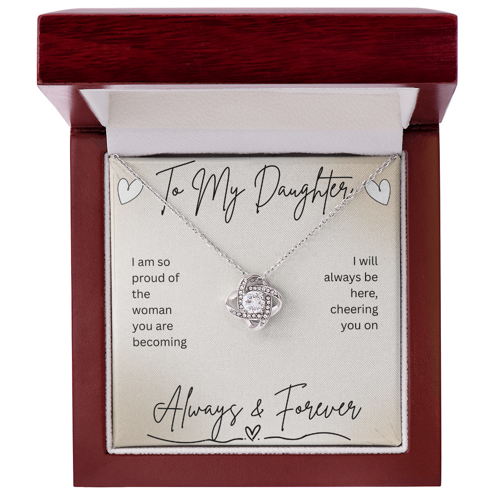 Love Knot Necklace Gift From Dad to Daughter – Golden Willow Emporium