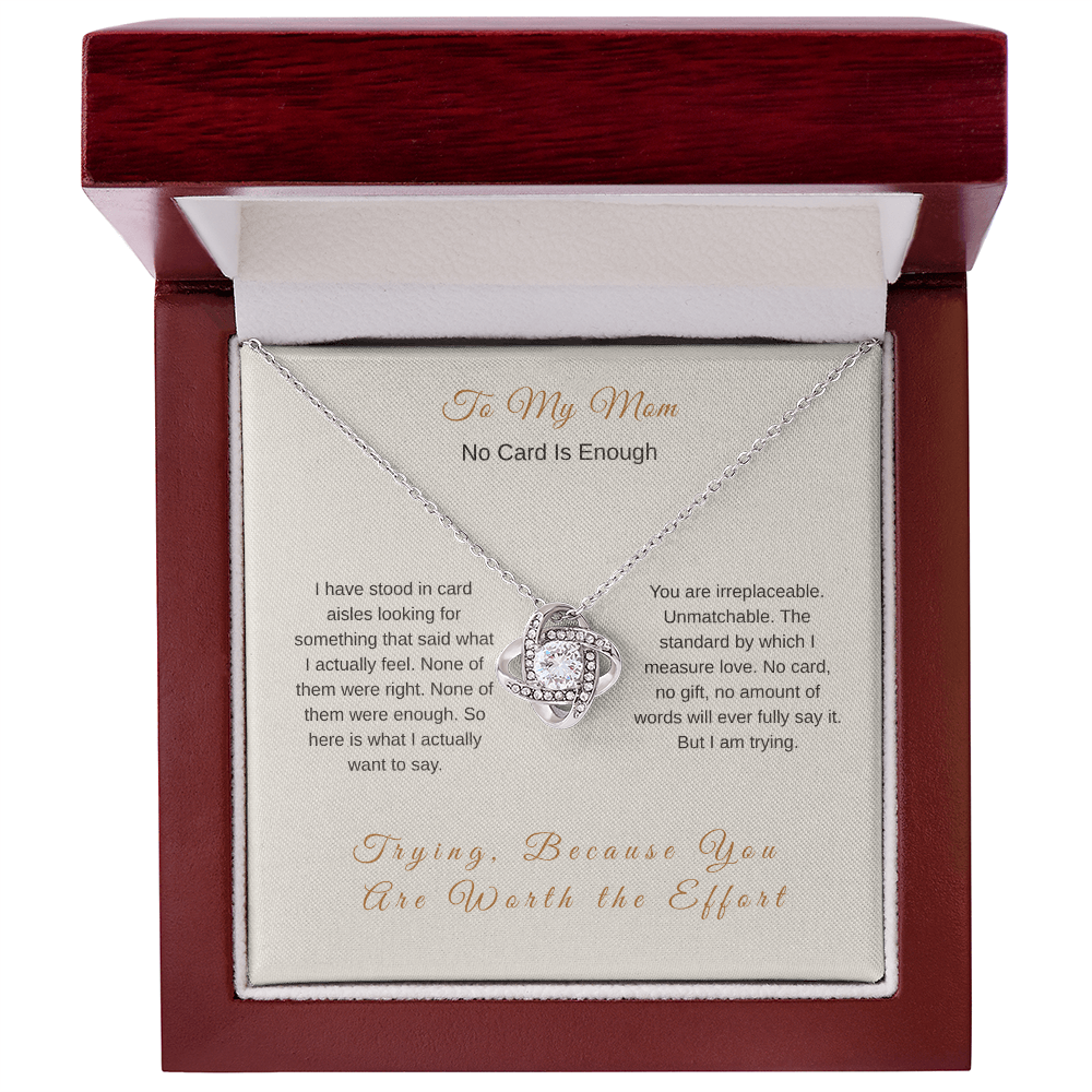 No Card Is Enough Necklace – Emotional Mother's Day Gift for Mom - Golden Willow Emporium