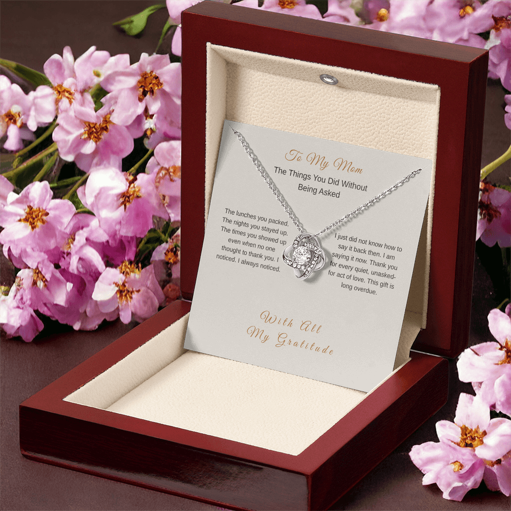 Thank You Necklace for Mom – Deep Gratitude Gift - Golden Willow Emporium