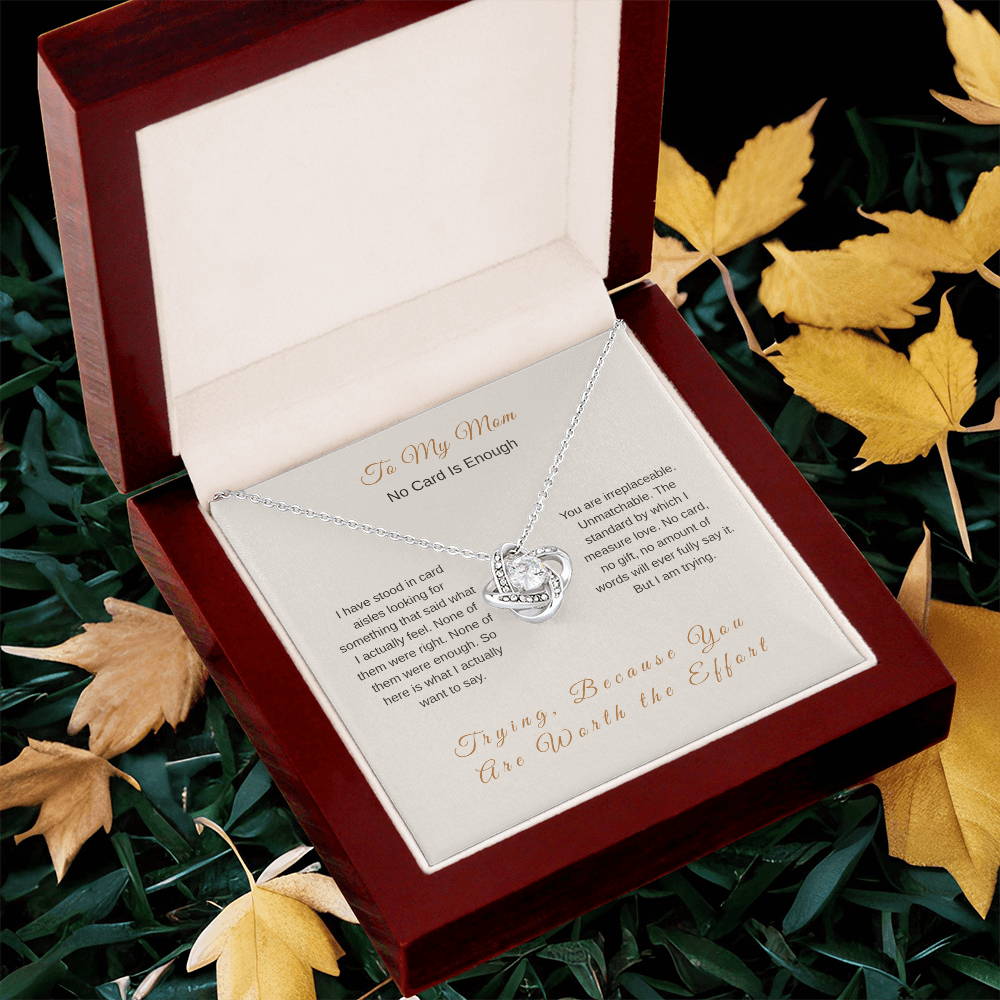 No Card Is Enough Necklace – Emotional Mother's Day Gift for Mom - Golden Willow Emporium