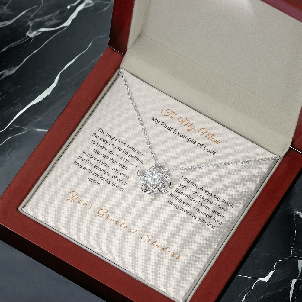 My First Example of Love Necklace for Mom – Emotional Gift from Son - Golden Willow Emporium