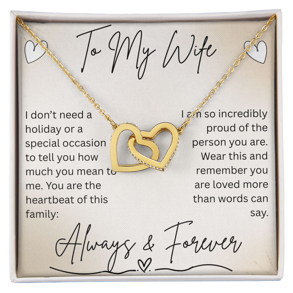 Interlocking Hearts Necklace - Wife