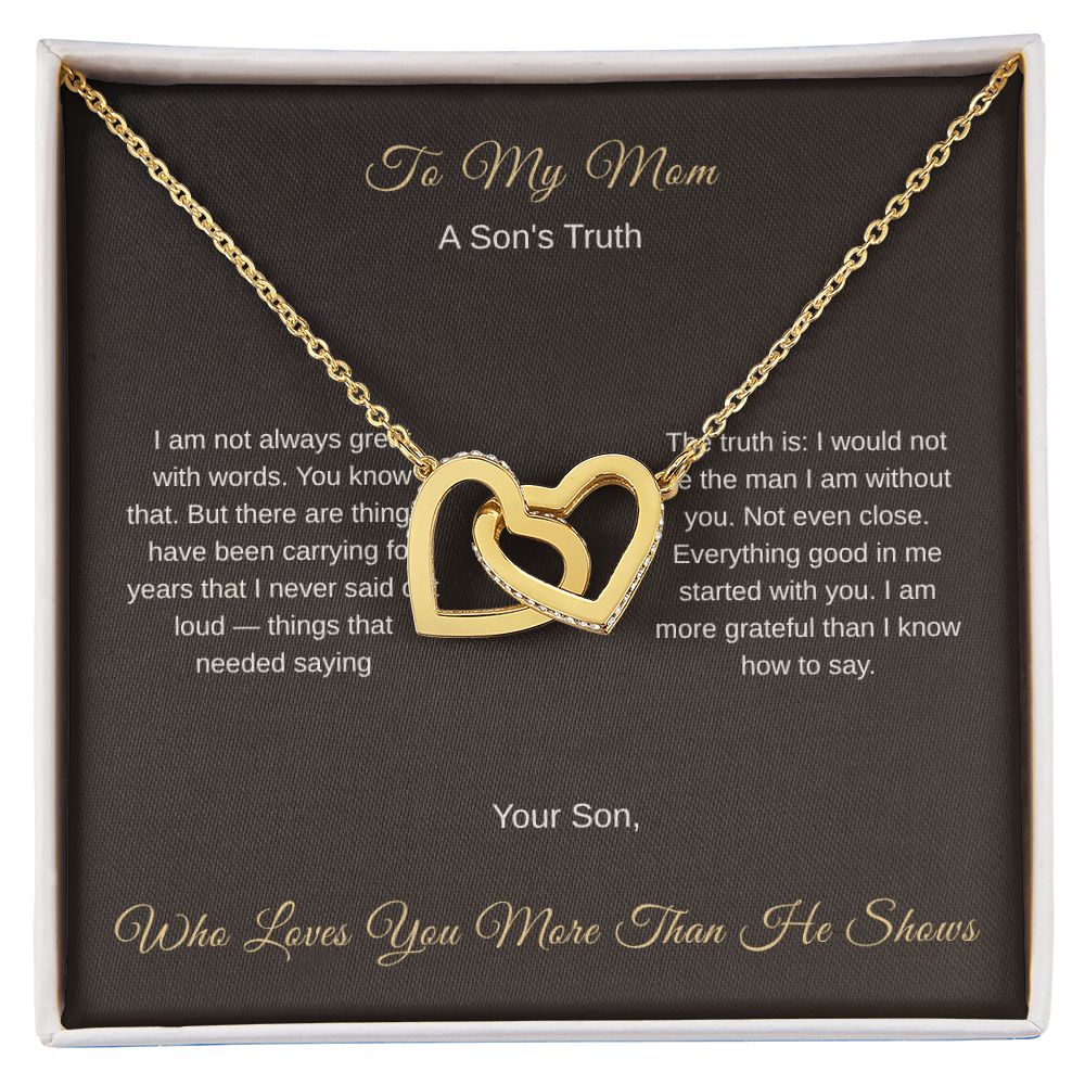 Son's Interlocking Hearts Necklace – Heartfelt Gift for Mom - Golden Willow Emporium