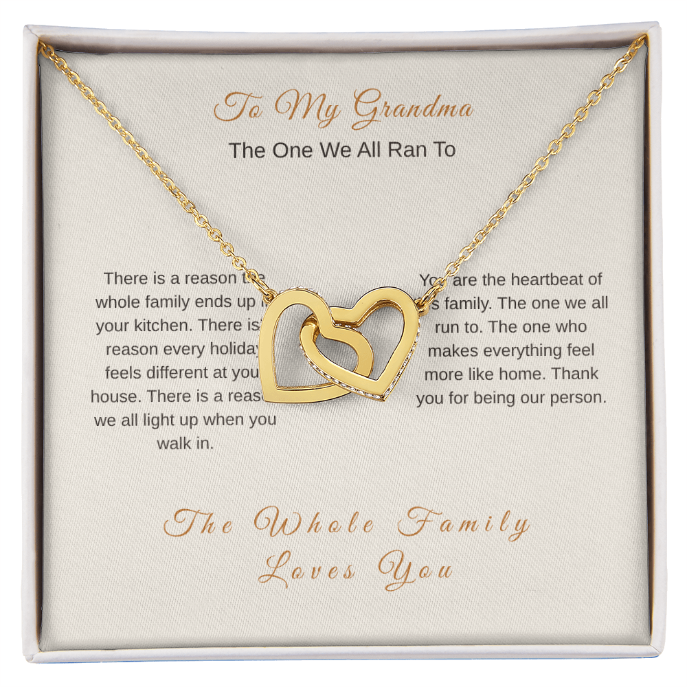 Interlocking Hearts Necklace for Grandma – Heartbeat of the Family - Golden Willow Emporium
