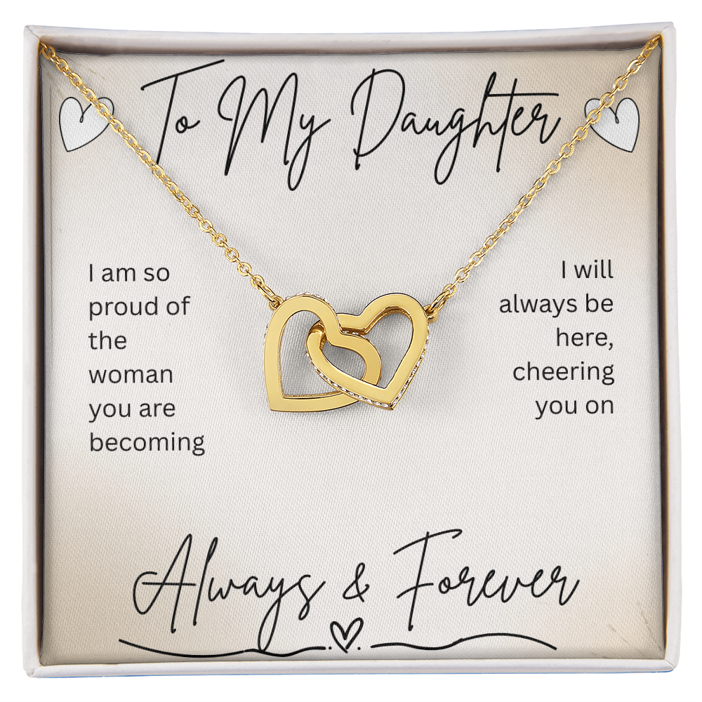 Interlocking Hearts Necklace – Gift From Parent to Daughter - Golden Willow Emporium