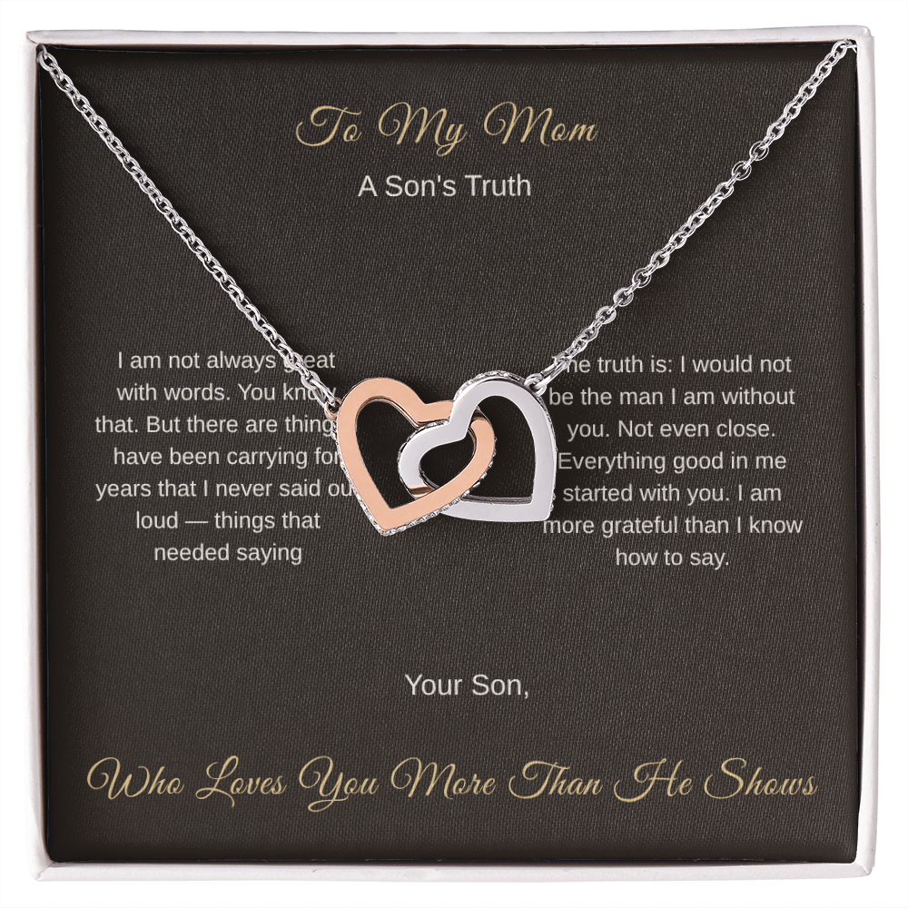 Son's Interlocking Hearts Necklace – Heartfelt Gift for Mom - Golden Willow Emporium