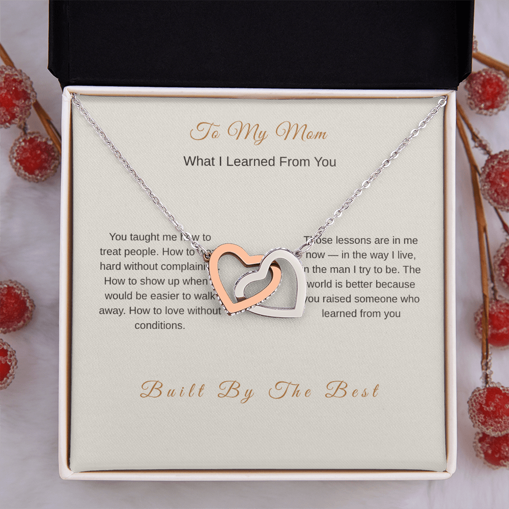 What I Learned From You Necklace for Mom – Meaningful Gift from Son - Golden Willow Emporium