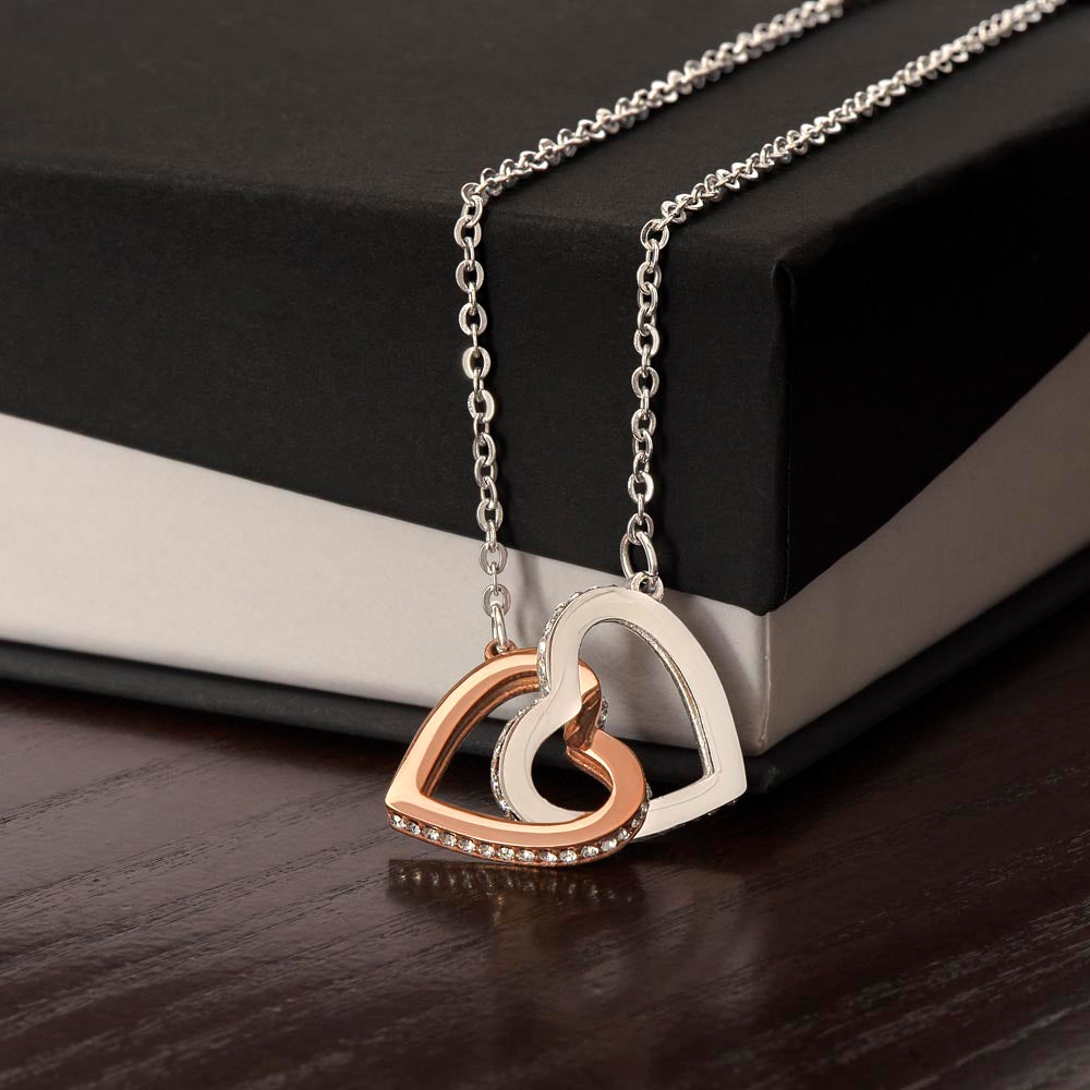Interlocking Hearts Necklace – Romantic Gift for Her - Golden Willow Emporium