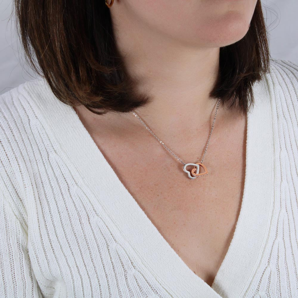 Interlocking Hearts Necklace – Romantic Gift for Her - Golden Willow Emporium