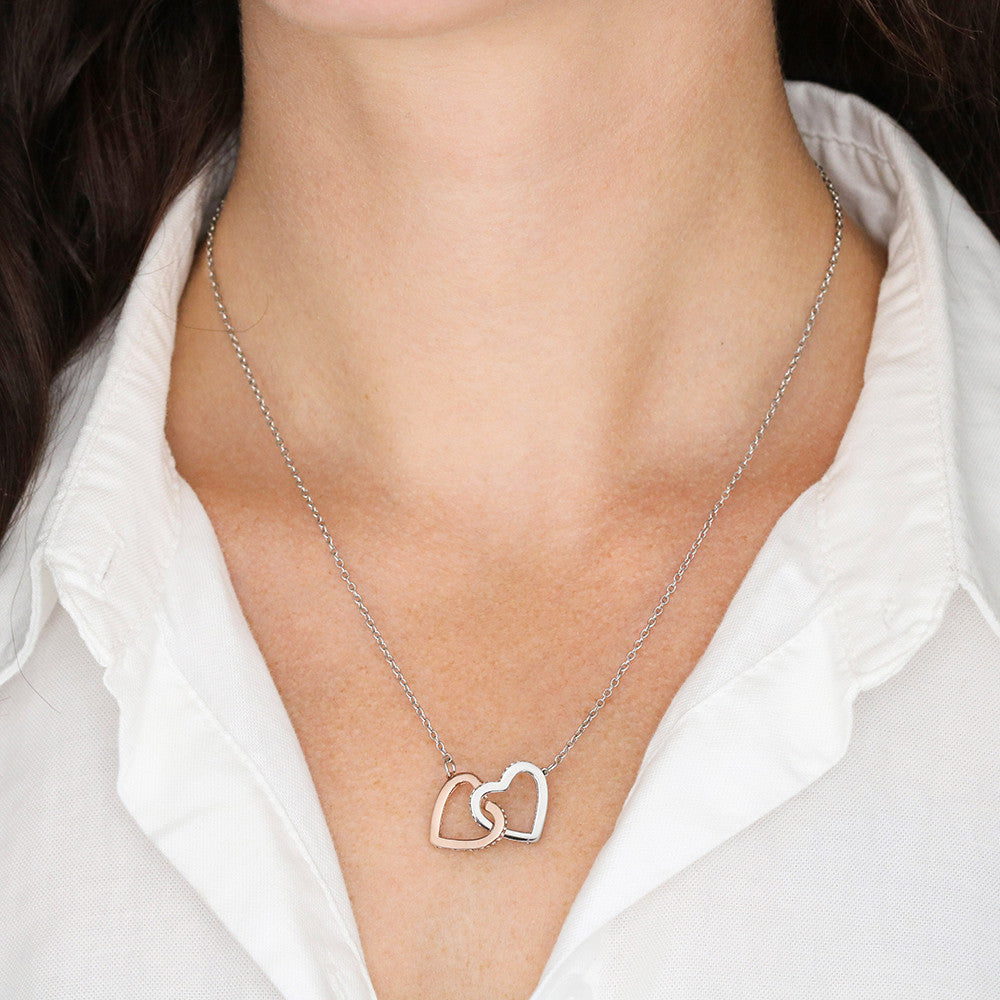 Interlocking Hearts Necklace – Romantic Gift for Her - Golden Willow Emporium