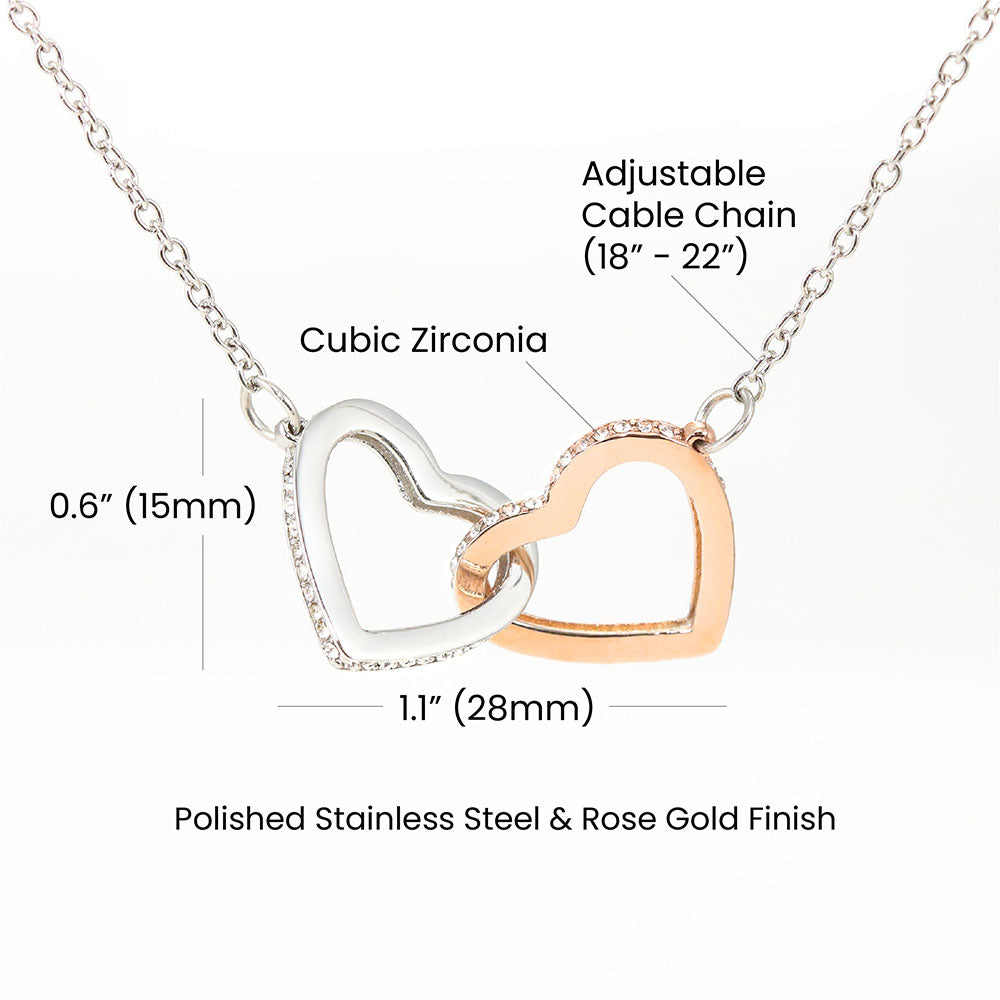 Interlocking Hearts Necklace – Romantic Gift for Her - Golden Willow Emporium