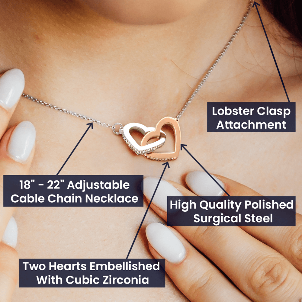 Interlocking Hearts Necklace – Romantic Gift for Her - Golden Willow Emporium
