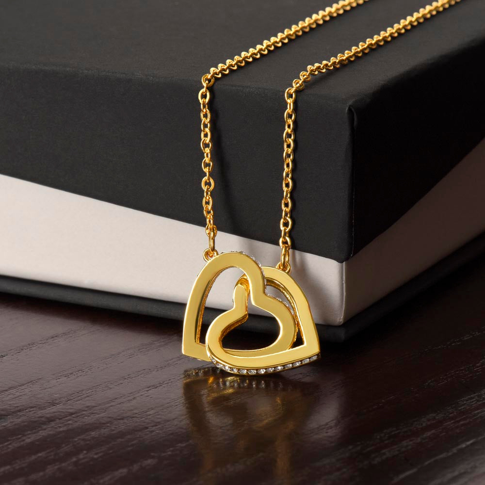 Interlocking Hearts Necklace – Romantic Gift for Her - Golden Willow Emporium