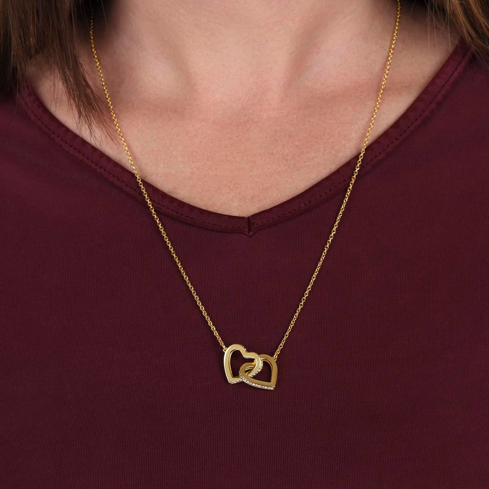 Interlocking Hearts Necklace – Romantic Gift for Her - Golden Willow Emporium