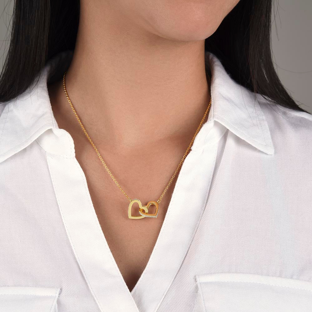 Interlocking Hearts Necklace – Romantic Gift for Her - Golden Willow Emporium
