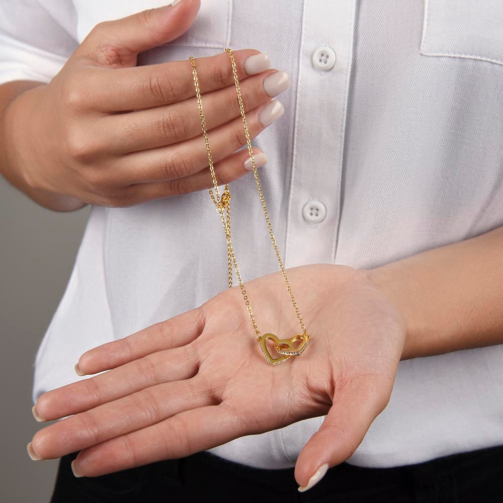 Interlocking Hearts Necklace – Romantic Gift for Her - Golden Willow Emporium