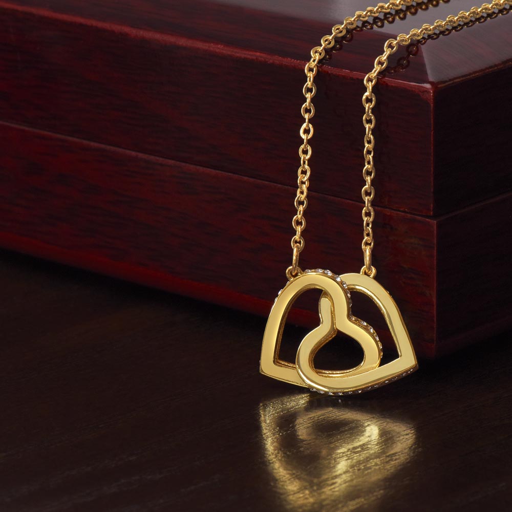 Interlocking Hearts Necklace – Romantic Gift for Her - Golden Willow Emporium