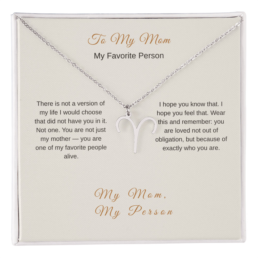 My Mom My Favorite Person Necklace – Heartfelt Gift for Mom - Golden Willow Emporium