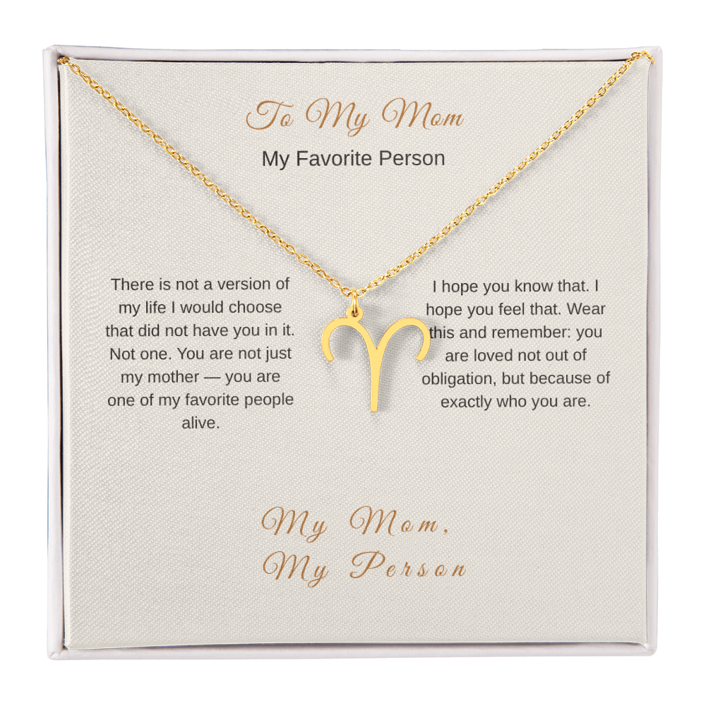 My Mom My Favorite Person Necklace – Heartfelt Gift for Mom - Golden Willow Emporium
