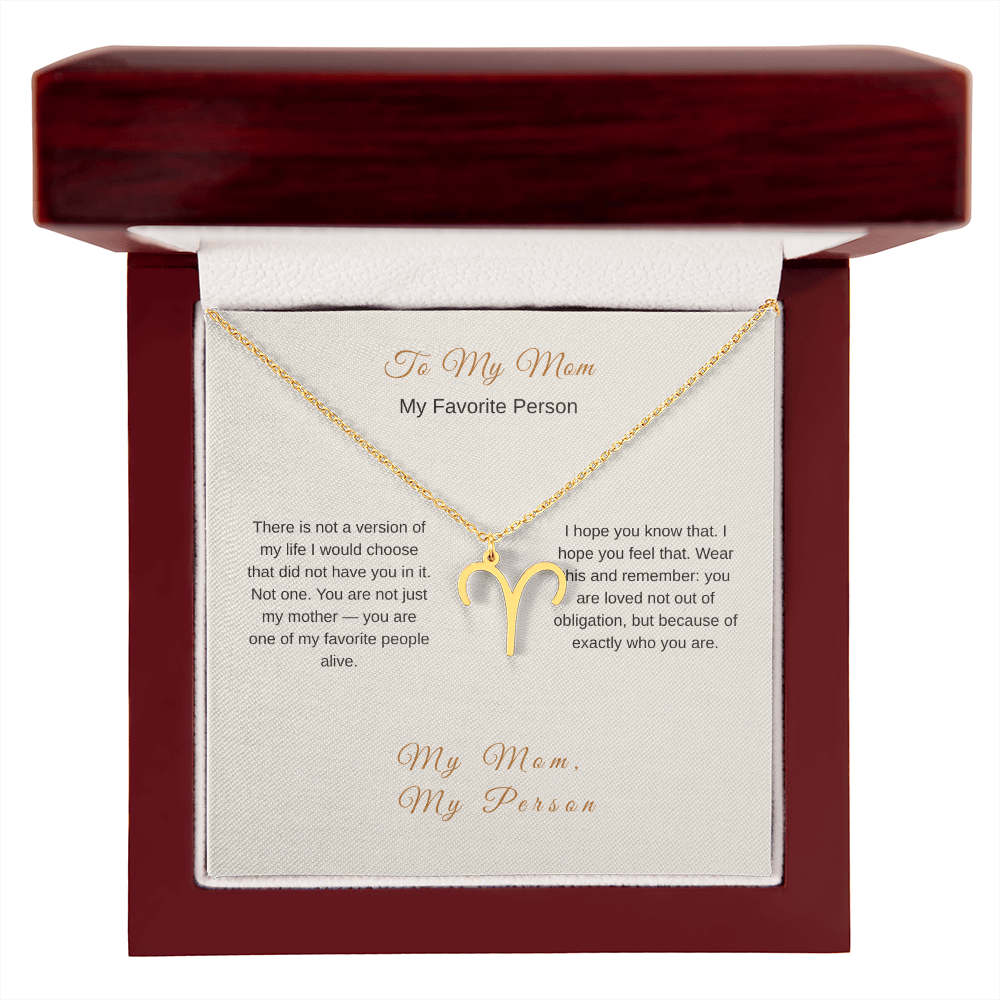 My Mom My Favorite Person Necklace – Heartfelt Gift for Mom - Golden Willow Emporium