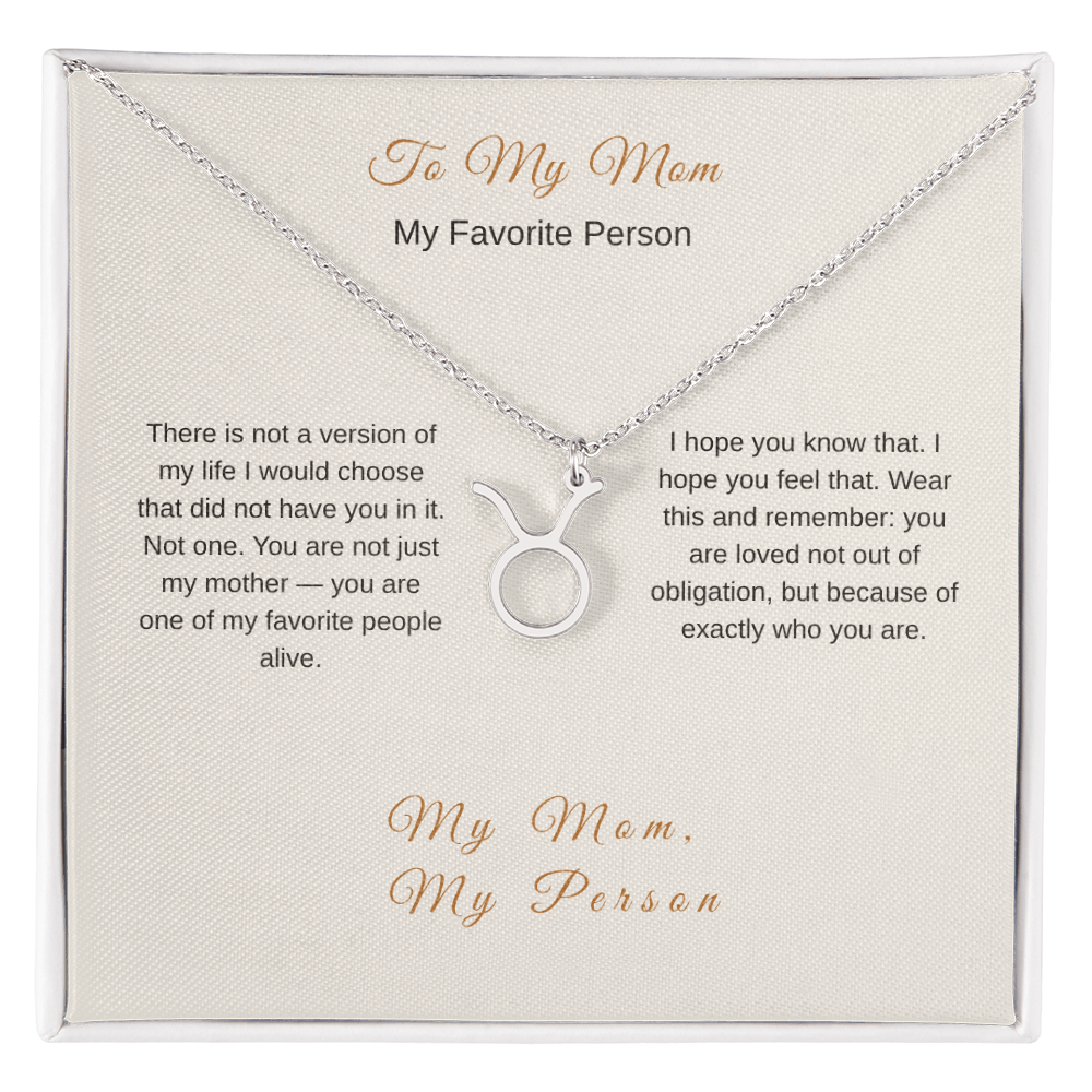 My Mom My Favorite Person Necklace – Heartfelt Gift for Mom - Golden Willow Emporium