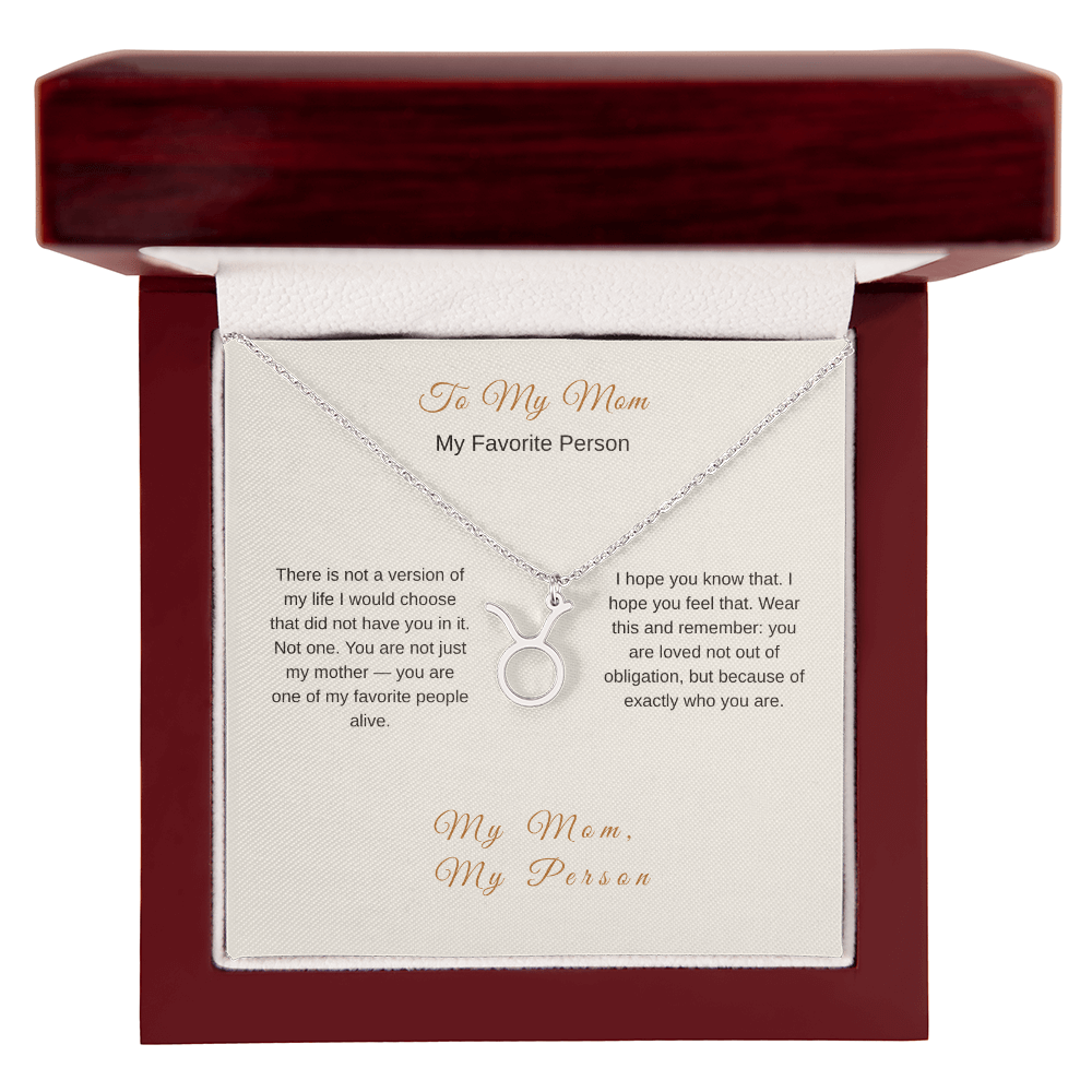 My Mom My Favorite Person Necklace – Heartfelt Gift for Mom - Golden Willow Emporium